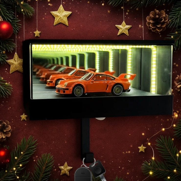 Luora Garage™ – Infinity Mirror LED Display for Model Cars