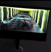 Luora Garage™ – Infinity Mirror LED Display for Model Cars