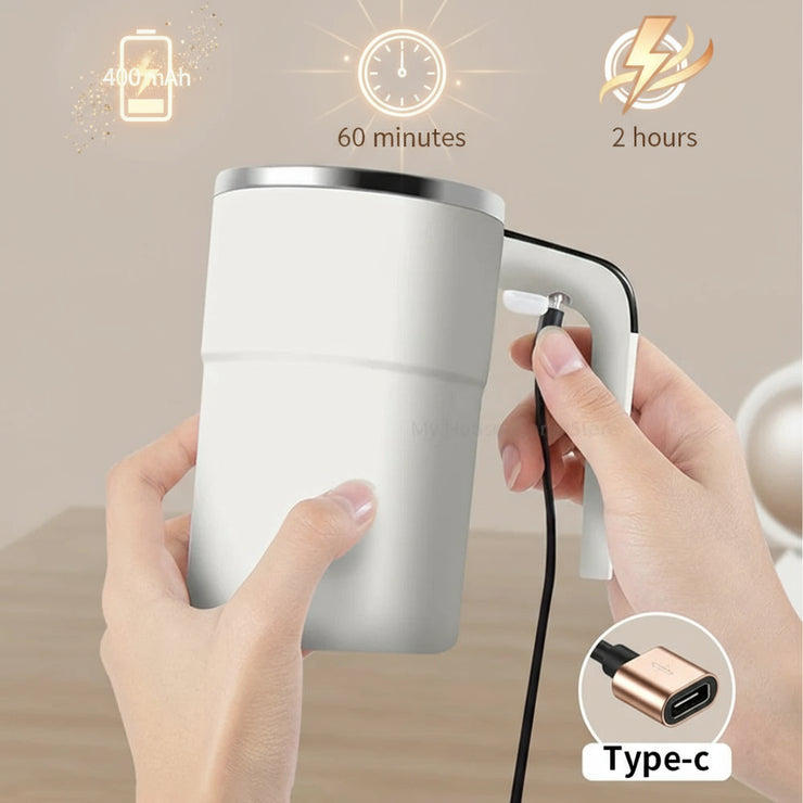 Automatic Magnetic Stirring Coffee Mug - Rechargeable - LCD Thermometer